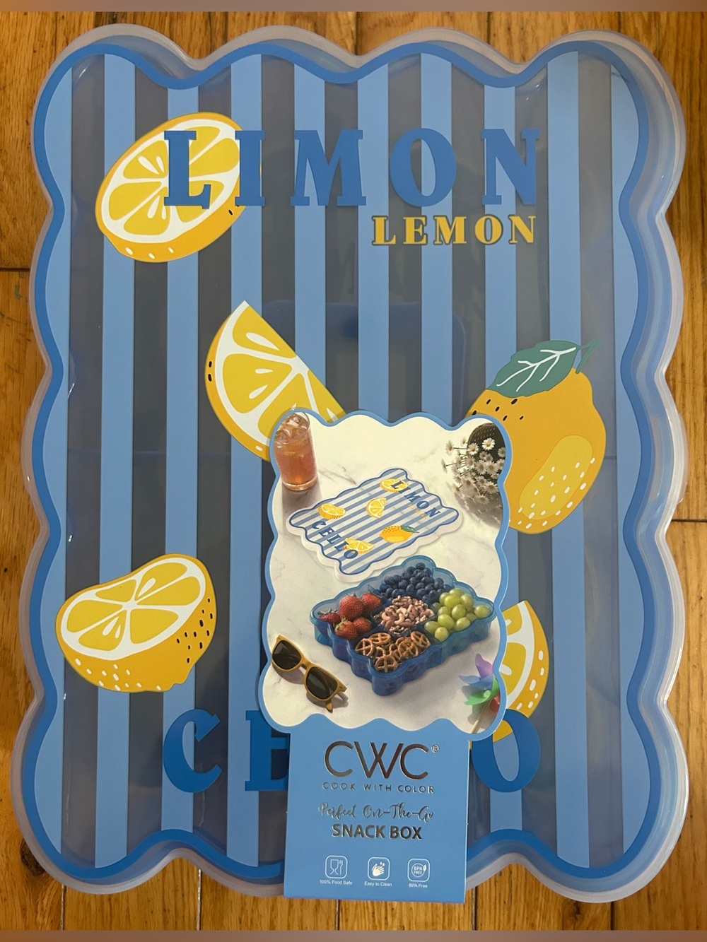 CWC Limon Lemon Snack Box - Blue & Yellow NEW